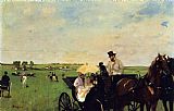 Edgar Degas Famous Paintings - A Carriage at the Races
